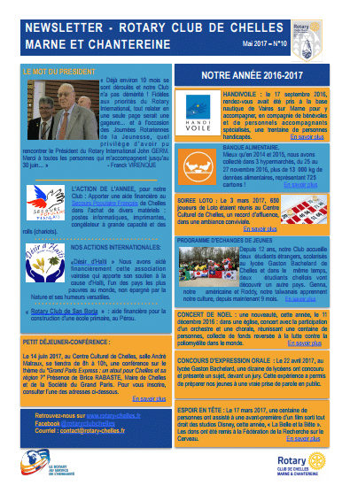 Newsletter n°10 -05-2017