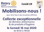 Collecte alimentaire exceptionnelle du samedi 16-05-2020